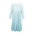 thumbnail image 4 of Posijego Girls Maxi Dress Fall Long Sleeve Crew Neck Tiered Dress Flowy Casual Spring Dresses with Pockets, 4 of 6