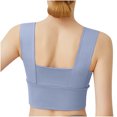 thumbnail image 4 of Bigersell Wirefree T-Shirt Bra Women's Training Sport Underwear Speed Dry Running Fitness Yoga Sport Bra Female Women’s Push-up Lace Bra Regular Synthetic T-Shirt Bra Style 710, Light Blue L, 4 of 4