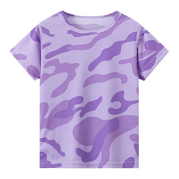 Clothes for Girls Camo Casual Girl Summer Outfits T Shirt Top Toddler Girl Clothes 7-8 Years