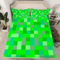 thumbnail image 2 of Castle Fairy Pixelated Miners Twin Sheet Sets,Geometric Plaid Grid Bedding, 2 of 7