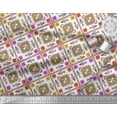thumbnail image 2 of Soimoi Georgette Viscose Fabric Aztec Geometric Print Fabric by The Yard 42 Inch Wide, 2 of 3
