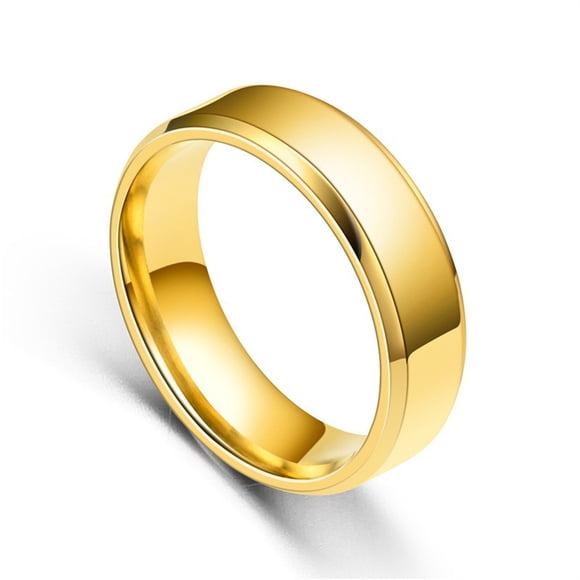 Anillo de banda Unisex, boda, baile, mujer, hombre, esposa, marido, joyería de mano, oficina, noche, vacaciones, diario, novio, novia, regalos Ropa, zapatos y accesorios Miscelánea Oro Taille 7 Sonducket AP010324-18B