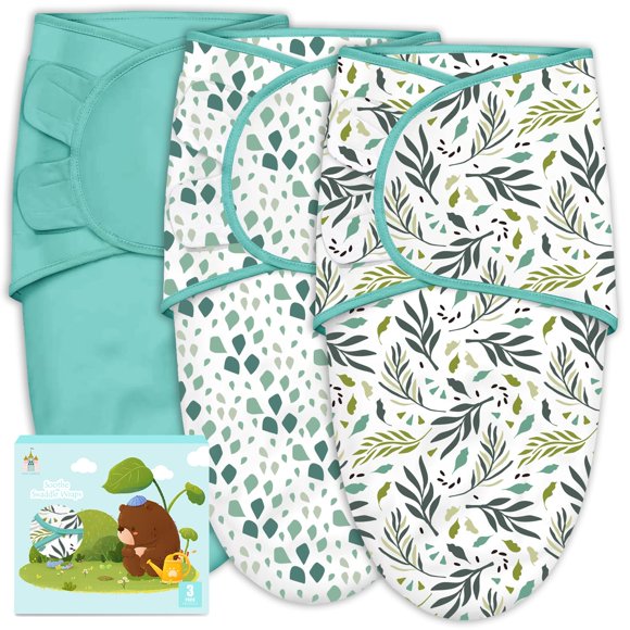 Sacos de dormir para bebés Cute Castle, paquete de 3, 0-3 meses, color verde