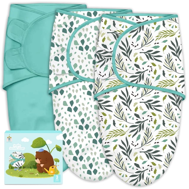 Sacos de dormir para bebés Cute Castle, paquete de 3, 0-3 meses, color verde