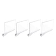 thumbnail image 1 of KALLORY 4Pcs Clear Acrylic Closet Dividers Multi-Function Shelf Dividers for Cabinet and Rack, 1 of 8