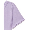 thumbnail image 3 of Wonder Nation Girls Short Sleeve Ribbed Top, Sizes 4-18 & Plus, 3 of 3