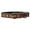 Brown, variant on Genuine Leather Dog Collar, Cotton Padded, 1" Wide. (Neck Circumference: 19.5"-23", Red)