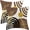 Boho-brown Gold, variant on Chinoiserie Pillow Covers 18x18 Set of 2 Vintage Brown Floral Throw Pillow Covers Outdoor Decoration Boho Brown Flower Pillowcase Farmhouse Decorative Linen Cushion Case for Home Sofa