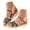 Blue, variant on Modisza Strappy Espadrilles Wedge Sandals for Women Open Toe Leather Ankle Strap Casual Sandal Low Wedge Walking Slide Shoes Size 6 Black