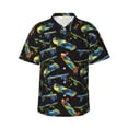 thumbnail image 1 of Bingfone Colorful Skateboard for Men's Short Sleeve Button Down Shirts Hawaiian Beach Shirt,Small, 1 of 7