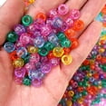 thumbnail image 2 of 500 Pieces 6x9mm Mixed Colors Glitter Transparent Mix Plastic Pony Beads, 2 of 5
