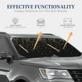 thumbnail image 4 of Fotbe Star Silver Glitter Juego de 2 Piezas de Parasoles para Parabrisas | Bloqueador Solar para Auto | Accesorios Plegables para Protección Solar Interior-Small, 4 of 6
