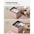 thumbnail image 4 of Reposapiés plegable Storage Ottoman SONGMICS, color rosa gelatina, 4 of 7