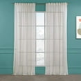 thumbnail image 6 of 3S Brother's Cream Linen Look Extra Long Set of 2 Panels Sheer Curtains Rod Pocket & Back Tab Home Décor Window Custom Made Drapes 10-30 Ft. Long -Made in Turkey Each Panel (100"W x 276"L), 6 of 6