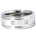 thumbnail image 2 of Pompeii 3/4ct Princess Cut Mens Comfort Fit Wedding Band Ring (G/H,SI), 2 of 3