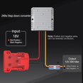 thumbnail image 3 of 18V to 12V Step Down Power Inverter Aadpter Works with Milwaukee 18 Volt Battery, DC 18V to DC 12V 20A 240W Power Wheel Converter, Buck Boost Voltage Regulator with Low Voltage Protection, 3 of 8
