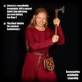 thumbnail image 3 of Mythrojan Viking Linen Dress for Women Helga Overdress for LARP SCA Renaissance Fair & Reenactment, Wine Red, Size : Small, 3 of 7