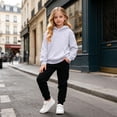thumbnail image 2 of Toddler Girls' Outfits Kids Long Sleeve Hoodie Sweatshirt Pants Casual Solid Outfit For Big Sweatsuits 9-10 Years, 2 of 4