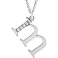 thumbnail image 6 of .025 CTW Diamond Lowercase Letter "m" Initial 16" Necklace in 14k White Gold, 6 of 6