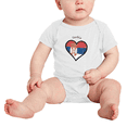 thumbnail image 2 of Serbia Flag Heart Love Funny Baby Clothing Bodysuits Boy Girl Clothes, 2 of 5
