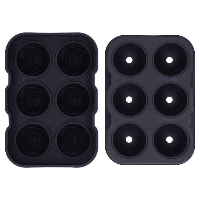 Ice Cube Container Silicone Black Ice Cube Tray Easy Demolding for Restaurant