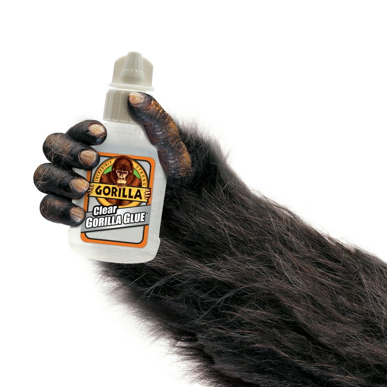 Gorilla Clear Gorilla Glue, 1.75 Oz, Dries Clear, 4/Carton