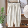 thumbnail image 2 of Gubotare Baby Bottoms Girl Kids Elastic Basic Harem Trousers Unisex Baby Boys Girls Casual Loose Long Baggy Pants Toddler Clothes 2T 3T (White,2-3 Years), 2 of 4