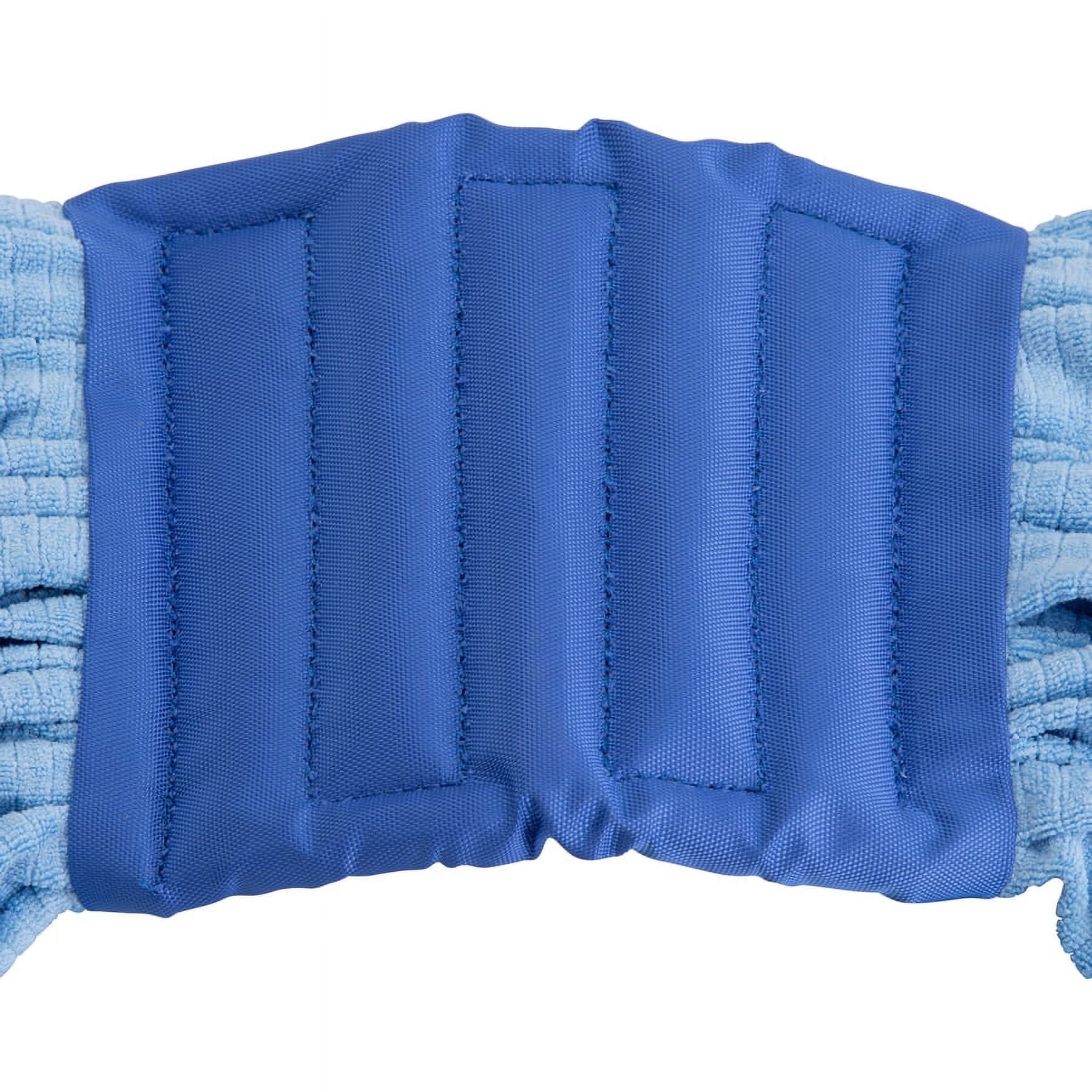 Genuine Joe Microfiber Wet Mophead Refill - Microfiber, Yarn, Canvas - Blue