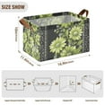 thumbnail image 7 of Yayeee Foldable Storage Basket for Shelves with Handles Set of 2 Waterproof Cloth Bins, Green Flowers, 7 of 7