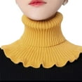 thumbnail image 6 of Blouse False Collar Knitted Fake Collars Elastic Turtleneck Fake Collar Winter Neck Warmer Ruffle Dickey Collar, 6 of 11