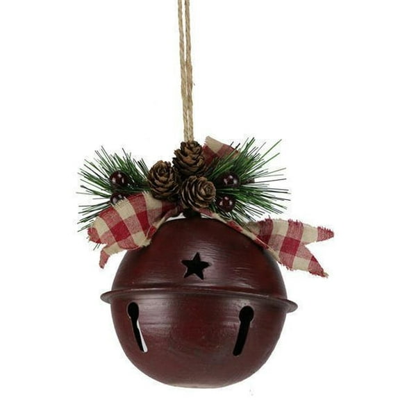 Decorated  Burgundy Jingle Bell