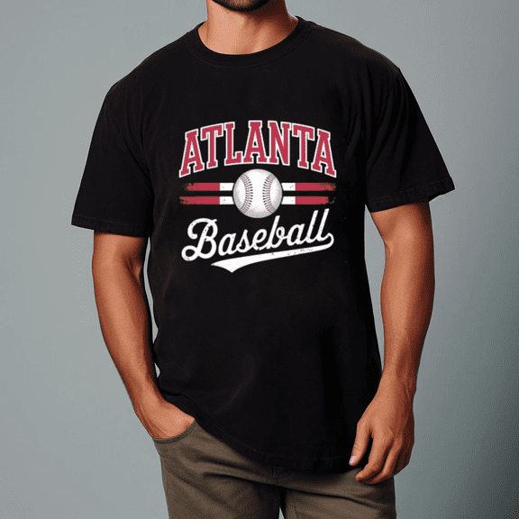 Atlanta Baseball Game Day with City Pride Theme Unisex T-Shirt,S- 5XL