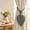 Gray, variant on Curtain Tiebacks, Bohemian Cotton Leaf Curtain Tiebacks, Handwoven Drapery Holdbacks for Curtains Braided Thin Thick Home Office Window Draperies