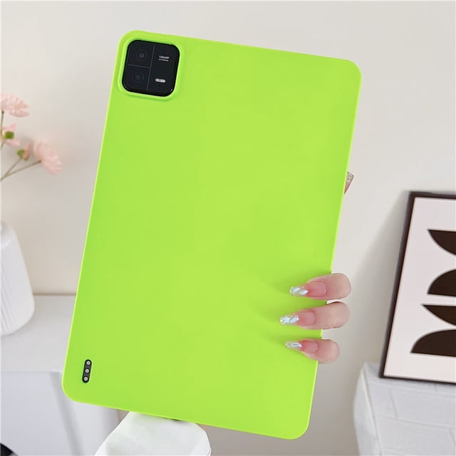 Étui en Silicone pour Tablette PC Couleur Bonbon 2024 la Plus Récente pour Xiaomi Pad 5/6 Pro Redmi Pad SE 11,0 Pouces, Étui de Protection Vert 2 Redmi Pad SE