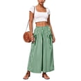 thumbnail image 6 of MLCDZ Womens Summer Striped Barrel Pants Comfy Baggy Drawstring Elastic Waist Pant with Pockets Lightweight Beach Vacation Party Lounge Trousers, 6 of 8