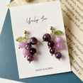 thumbnail image 5 of AYYUFE 1 Pair Vivid Charming Dangle Earrings Alloy Fruit Grape Drop Stud Earrings Jewelry Acessories Alloy Pink, 5 of 8