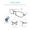 thumbnail image 4 of Gafas de lectura sevenplus con bloqueo de luz azul, 1,25 unidades, paquete de 3, 4 of 5
