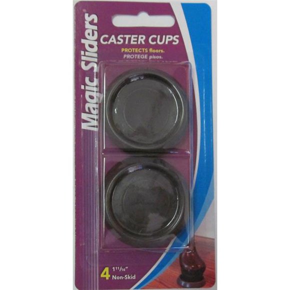 Magic Sliders 5865498 1.68 x 1.68 in. Brown Plastic Protective Pads - 4 per Pack & Pack of 6