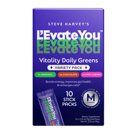 L'Evate You Vitality Daily Greens - Dietary Supplement - Variety - 10 Count
