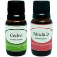 thumbnail image 1 of Pack de 2 aceites esenciales naturales Krisamex cedro y sándalo 15 ml c/u, 1 of 3