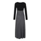 thumbnail image 4 of ICHUANYI Clearance Women Summer Long Sleeve Floral Printed Casual O-Neck Patchwork Dress Maxi Dress(Black, XL) ICHUANYI WER2023081016461, 4 of 9