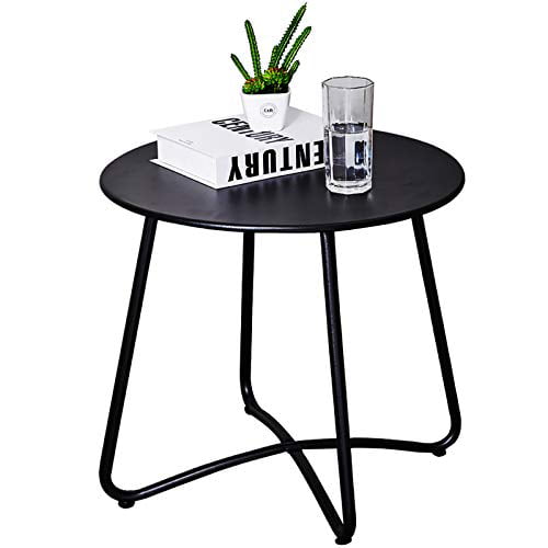 Patio Side Table Outdoor Small Round, Small Round Glass Patio Side Table
