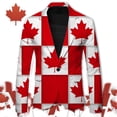 thumbnail image 2 of WILLBEST Men's Casual Suit Jacket with Canadian Maple Lightweight Comfortable Stylish for Spring Summer Fall Daily Wear L k-Red, 2 of 5
