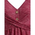 thumbnail image 4 of Rosegal Women Causal Plus Size Skirted Space Dye Cross T-shirt Red 4X, 4 of 5