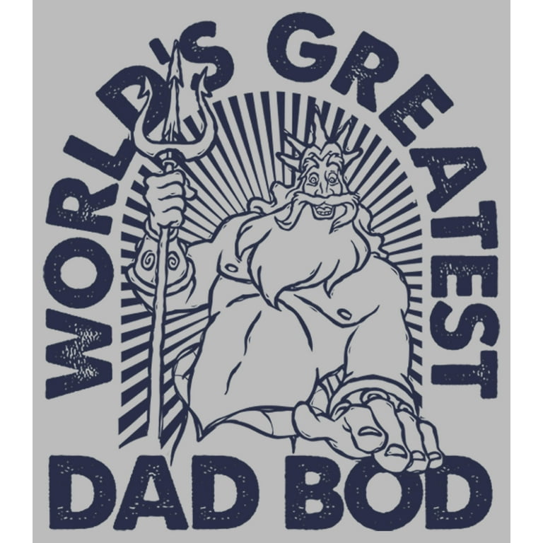 King Triton ''World's Greatest Dad Bod'' Heathered T-Shirt for Men – The  Little Mermaid