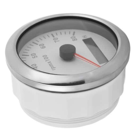 NFTIGB 85mm 0-8000 RPM Universal Tachometer Gauge with 7-Color Backlight 9-32V DC for Boat Marine RV, White