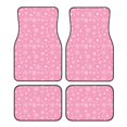 thumbnail image 1 of Balery Snowflake pink backgrounds Juego de 4 Alfombrillas para Auto, Revestimientos de Caucho Resistente, Diseño Antideslizante, 1 of 7