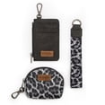 thumbnail image 3 of Wrangler Women's Western Dual Pouch Wristlet Wallet - Embroidered Boot Scroll Design with Zippered Card Holder, Leopard-Black, 3 of 7