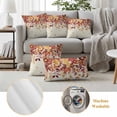 thumbnail image 6 of Orange Fall Leaves Outdoor Waterproof Pillow Covers, Farmhouse Maple Eucalyptus Botanical Decorative Square Throw Pillowcase Sofa Cushion Sham for Patio/Couch/Chair, 18"x18" 2 Pack, 6 of 8