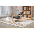 thumbnail image 4 of Mid-Century Modern Accent Chair with Solid Wood Frame and Waist Cushion, 4 of 10